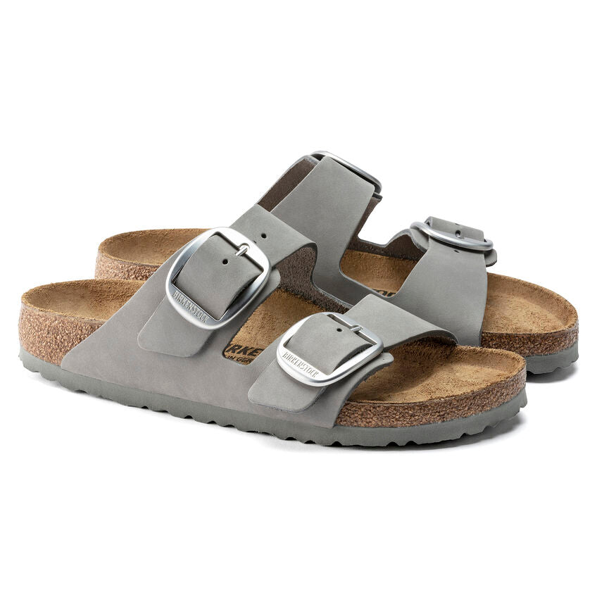 BIRKENSTOCK ARIZONA BIG BUCKLE DOVE GRAY NUBUCK NARROW