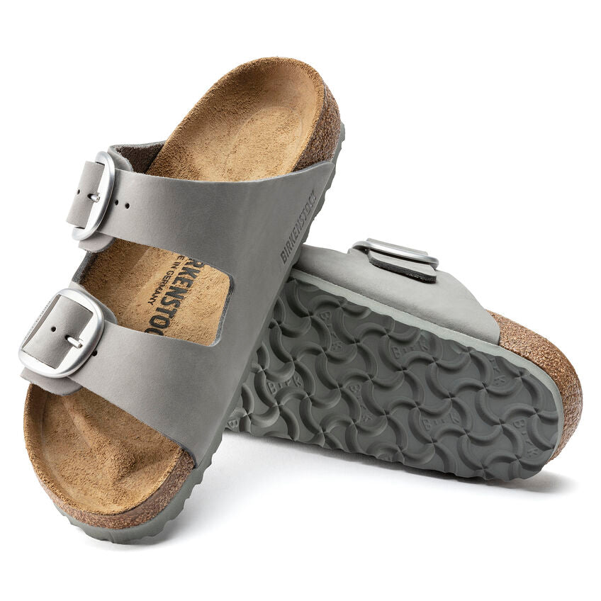 BIRKENSTOCK ARIZONA BIG BUCKLE DOVE GRAY NUBUCK NARROW