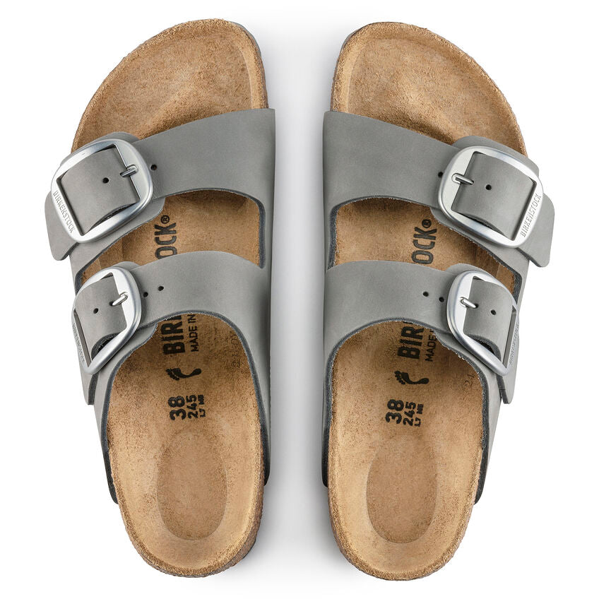 BIRKENSTOCK ARIZONA BIG BUCKLE DOVE GRAY NUBUCK NARROW