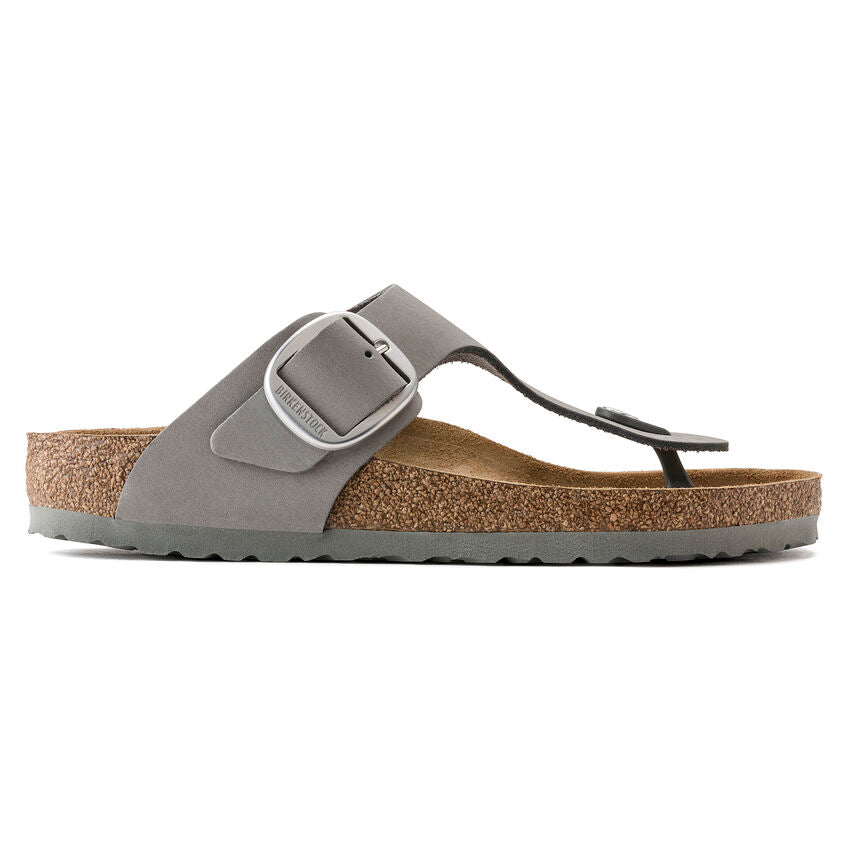 BIRKENSTOCK GIZEH BIG BUCKLE DOVE GRAY NUBUCK REGULAR