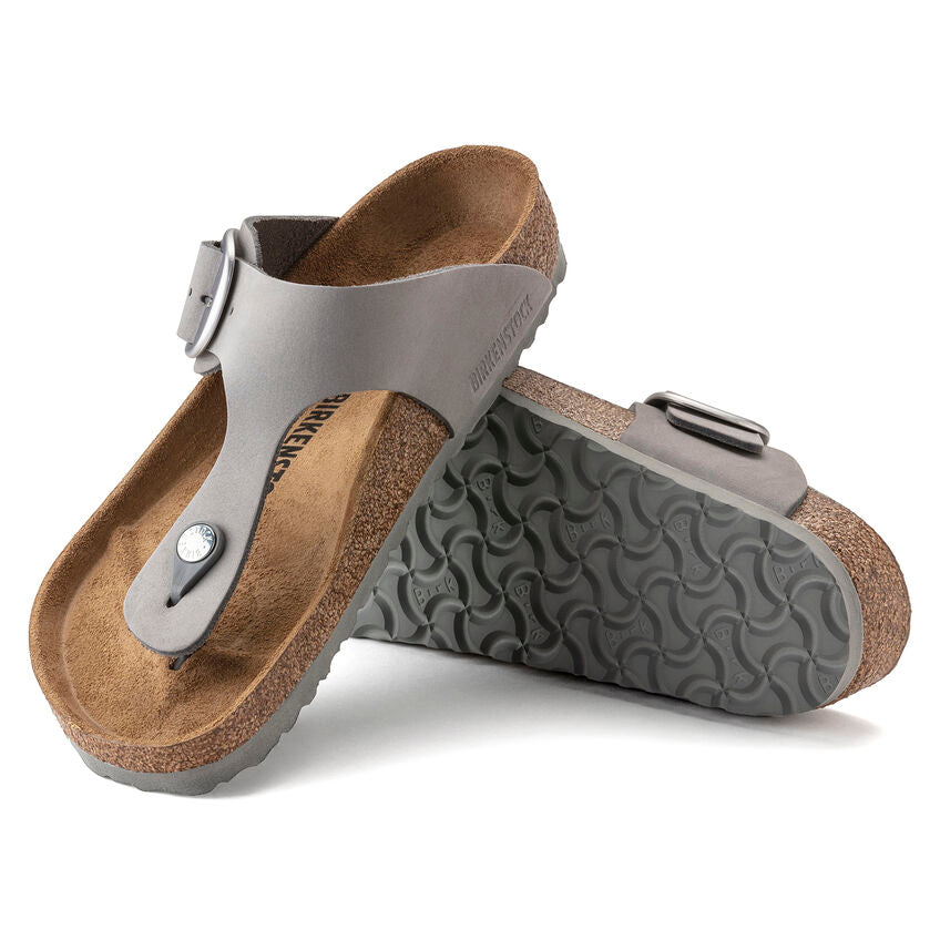 BIRKENSTOCK GIZEH BIG BUCKLE DOVE GRAY NUBUCK REGULAR