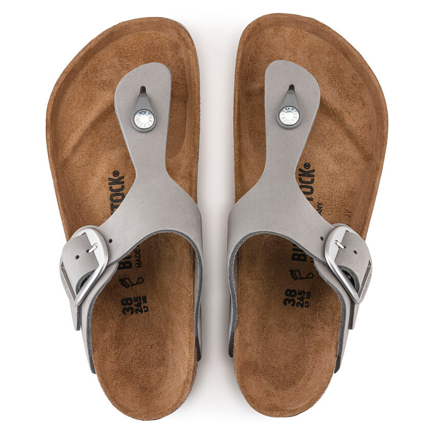 BIRKENSTOCK GIZEH BIG BUCKLE DOVE GRAY NUBUCK REGULAR