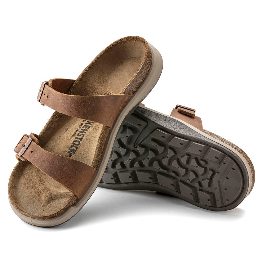 BIRKENSTOCK SIERRA GINGER BROWN OIL LEATHER REGULAR