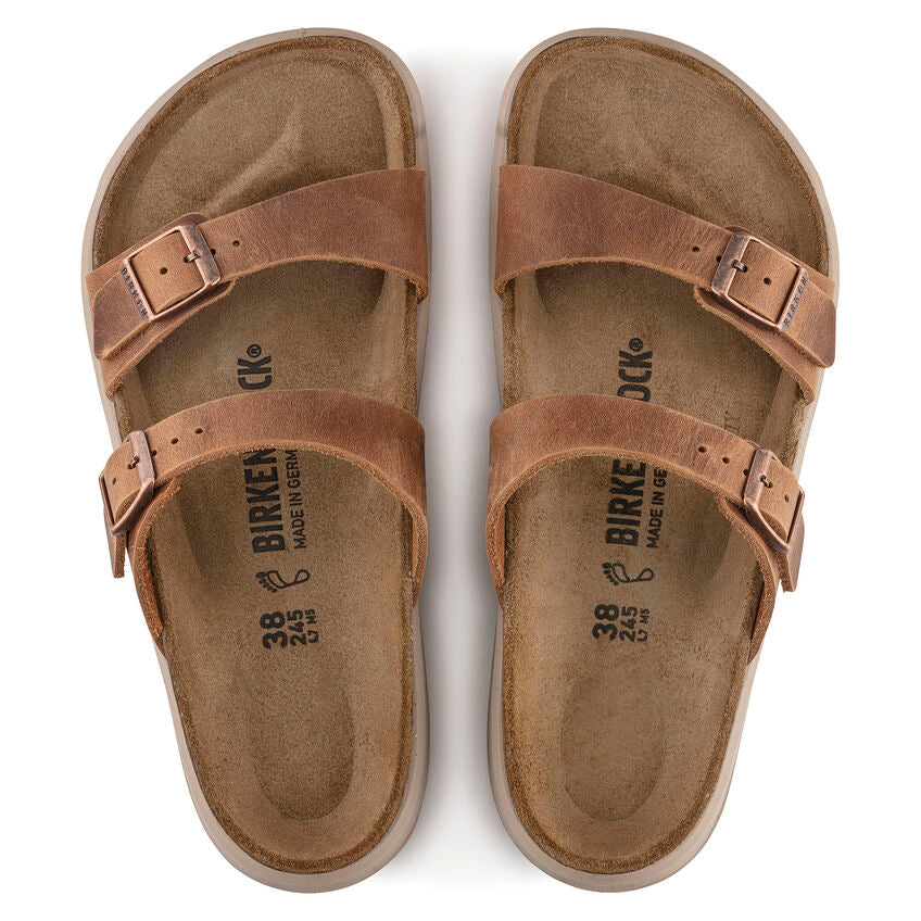 BIRKENSTOCK SIERRA GINGER BROWN OIL LEATHER REGULAR