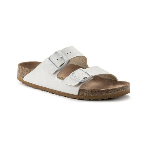 BIRKENSTOCK ARZIZONA VEGAN WHITE BIG BUCKLE NARROW