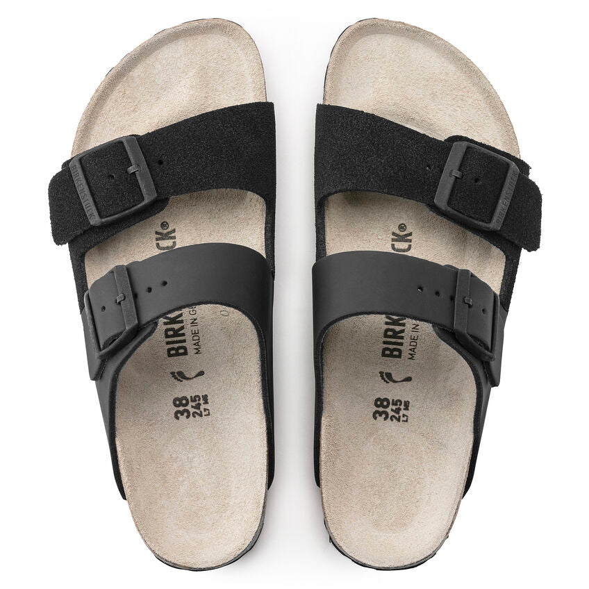 BIRKENSTOCK Arizona Split Color-Block Leather Sandals - Monochrome Chic with Premium Craftsmanship - Multiple Colors & Sizes