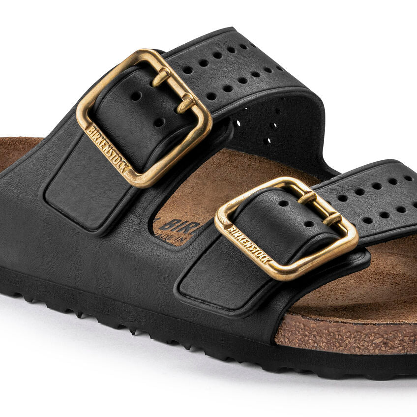 BIRKENSTOCK ARIZONA BOLD GAP BLACK LEATHER