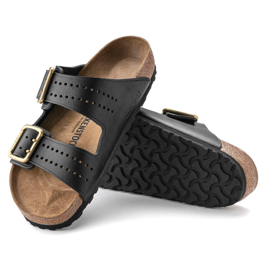 BIRKENSTOCK ARIZONA BOLD GAP BLACK LEATHER