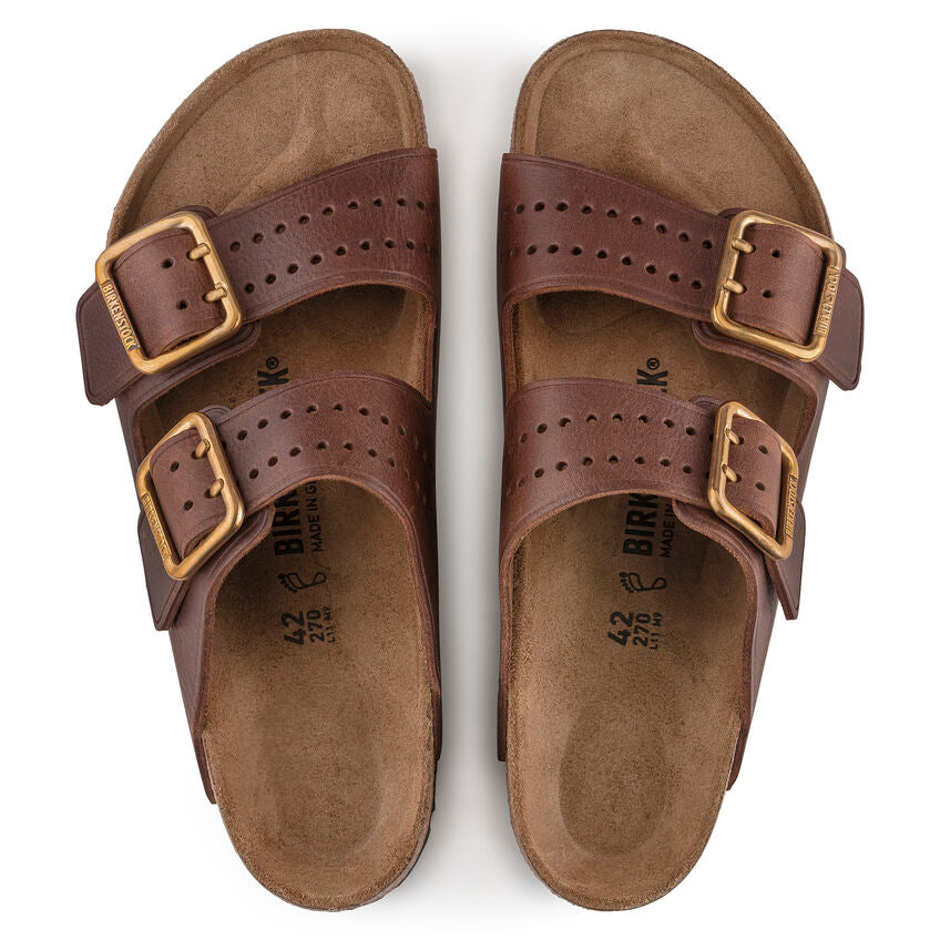 BIRKENSTOCK ARIZONA BOLD GAP ROAST LEATHER