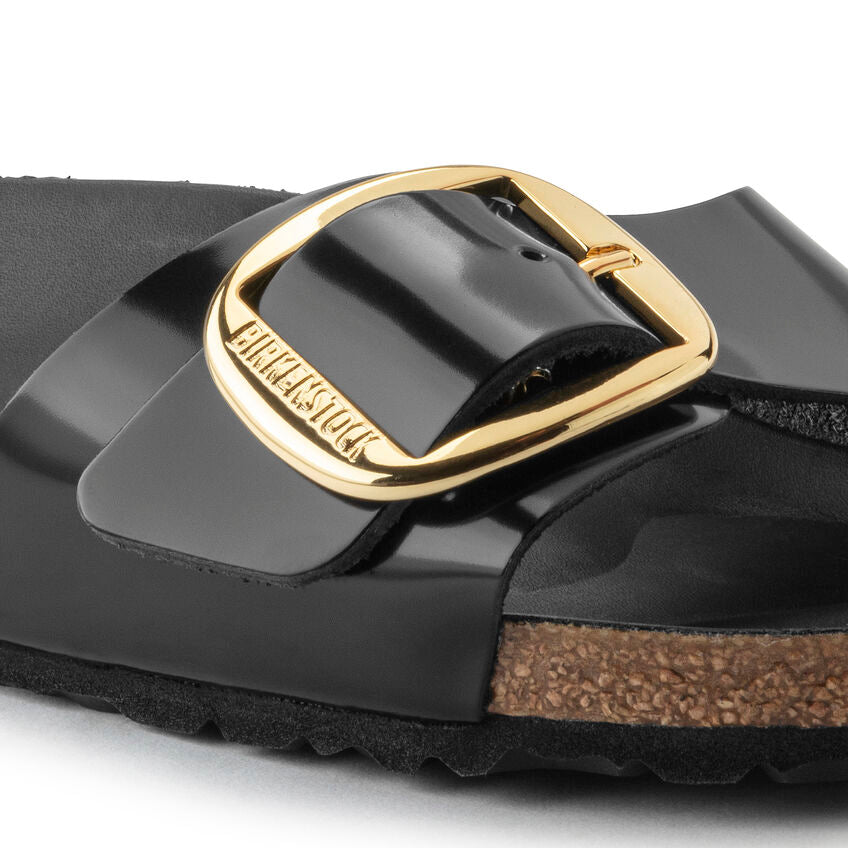 BIRKENSTOCK MADRID BIG BUCKLE HIGH SHINE BLACK LEATHER NARROW