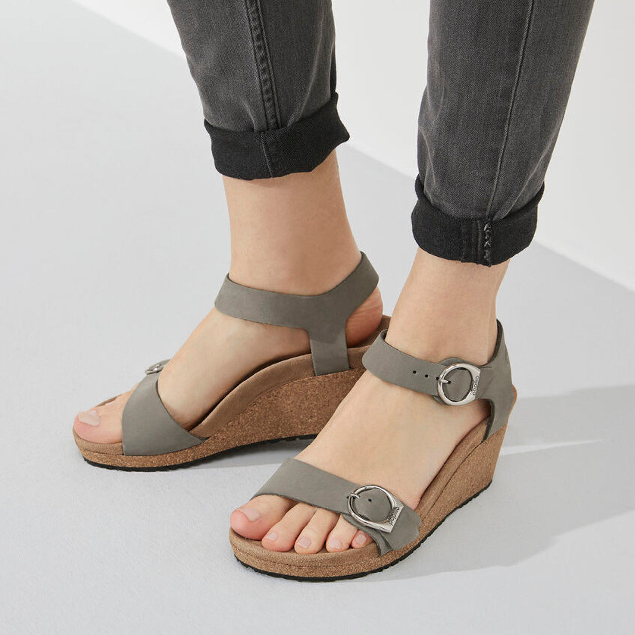 BIRKENSTOCK SOLEY DOVE GRAY NUBUCK NARROW