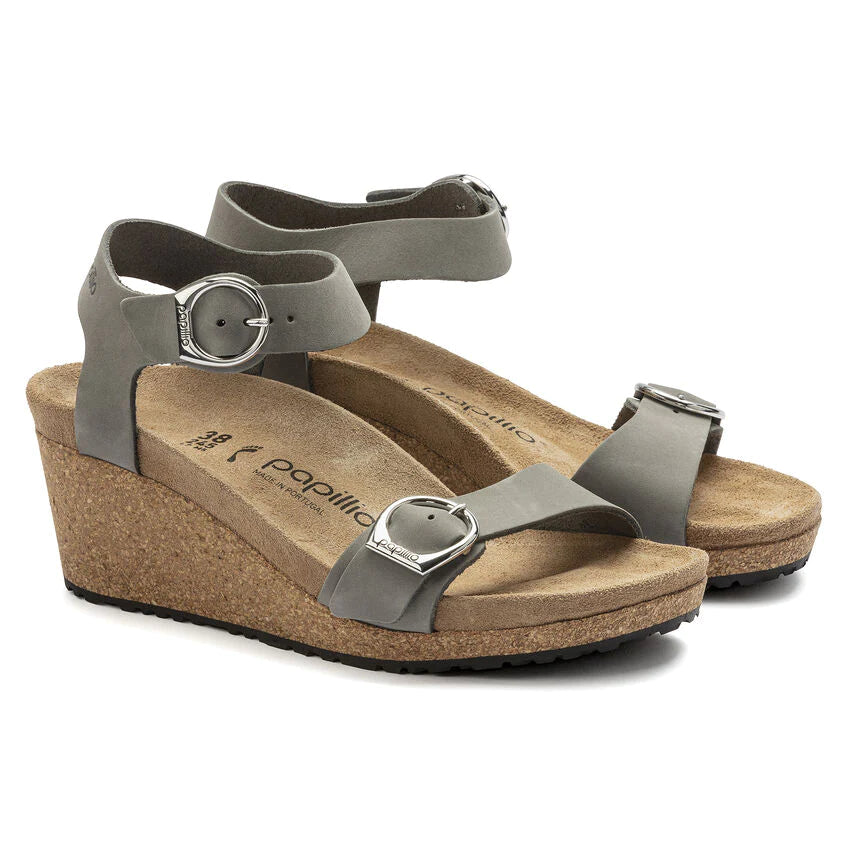 BIRKENSTOCK SOLEY DOVE GRAY NUBUCK NARROW