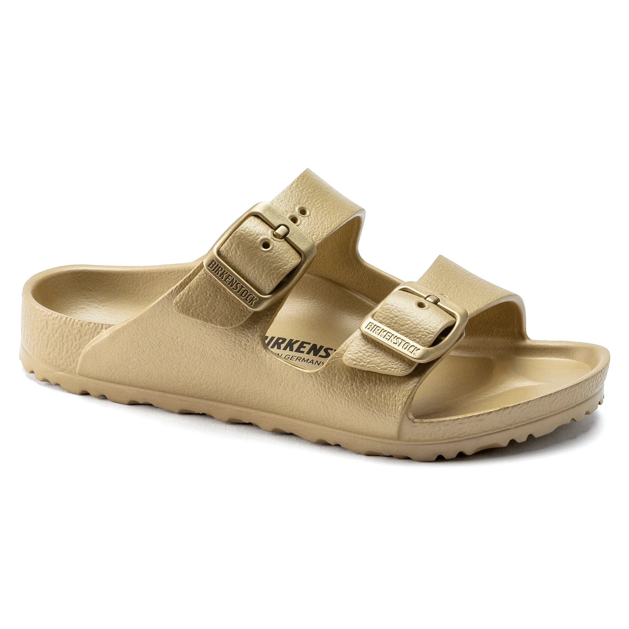 BIRKENSTOCK ARIZONA KID METALLIC GOLD EVA NARROW