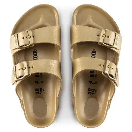 BIRKENSTOCK ARIZONA KID METALLIC GOLD EVA NARROW