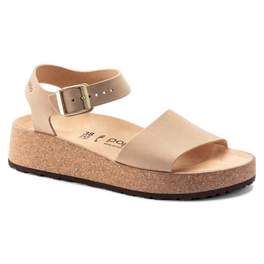 BIRKENSTOCK GLENDA SANDCASTLE NUBUCK NARROW