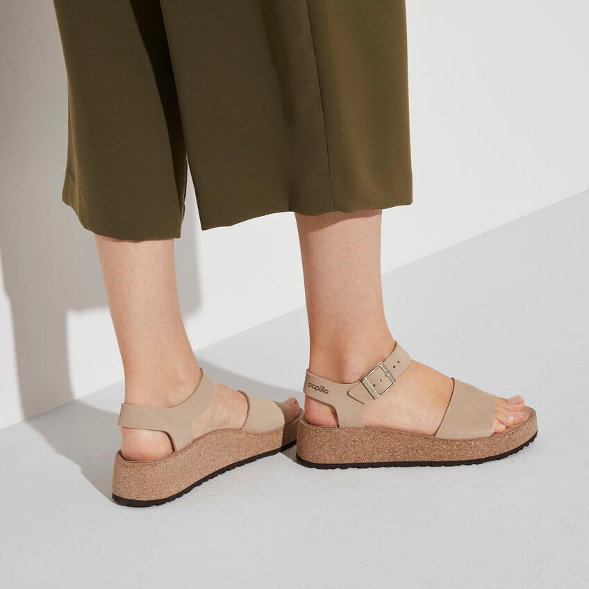 BIRKENSTOCK GLENDA SANDCASTLE NUBUCK NARROW