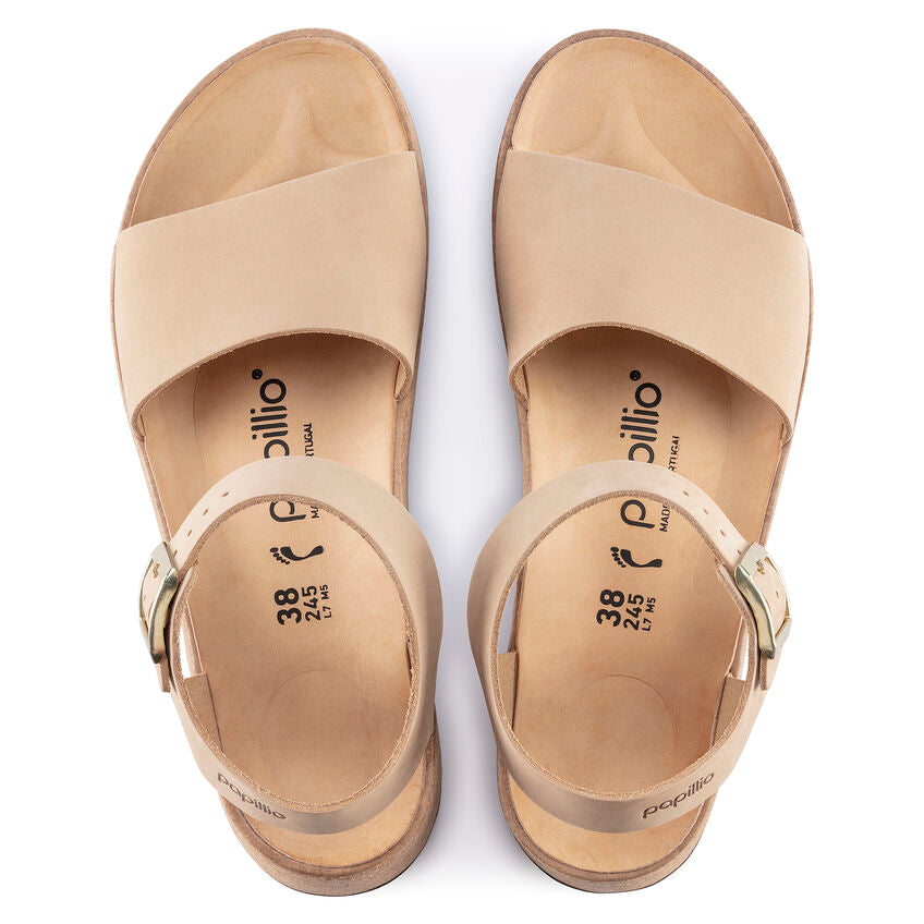 BIRKENSTOCK GLENDA SANDCASTLE NUBUCK NARROW