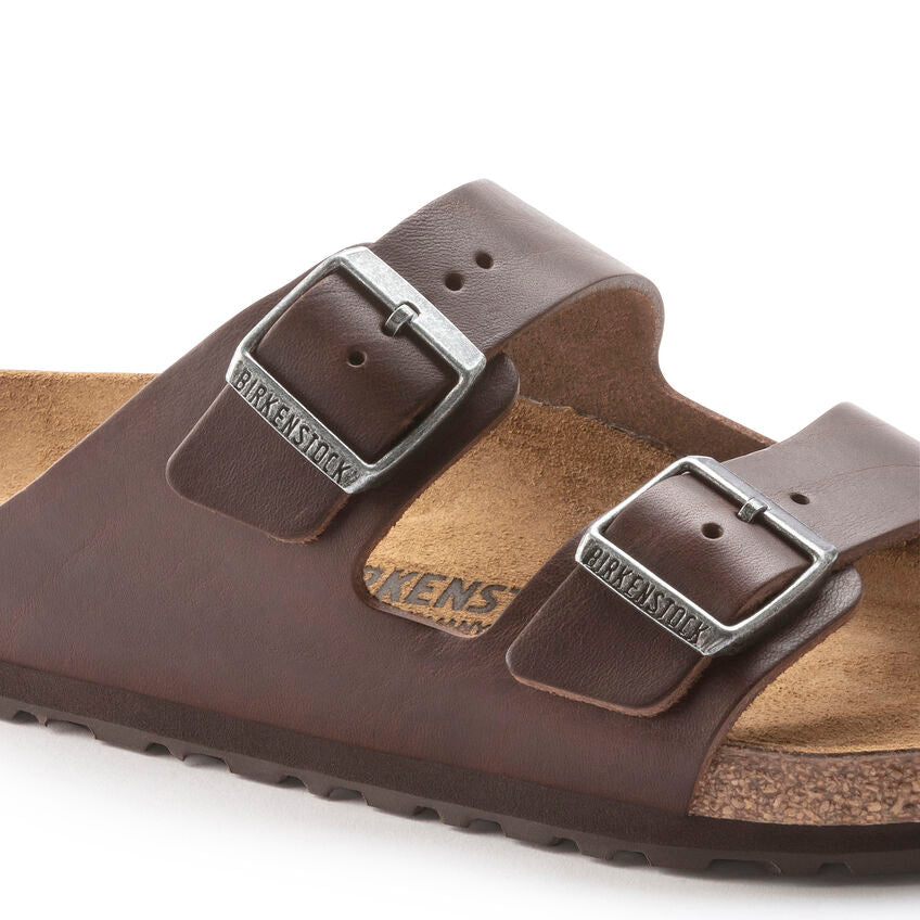 BIRKENSTOCK ARIZONA GRIP VINTAGE ROAST LEATHER REGULAR