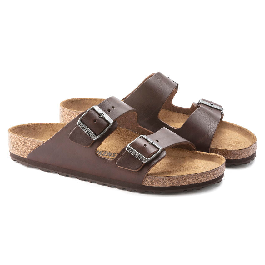 BIRKENSTOCK ARIZONA GRIP VINTAGE ROAST LEATHER REGULAR