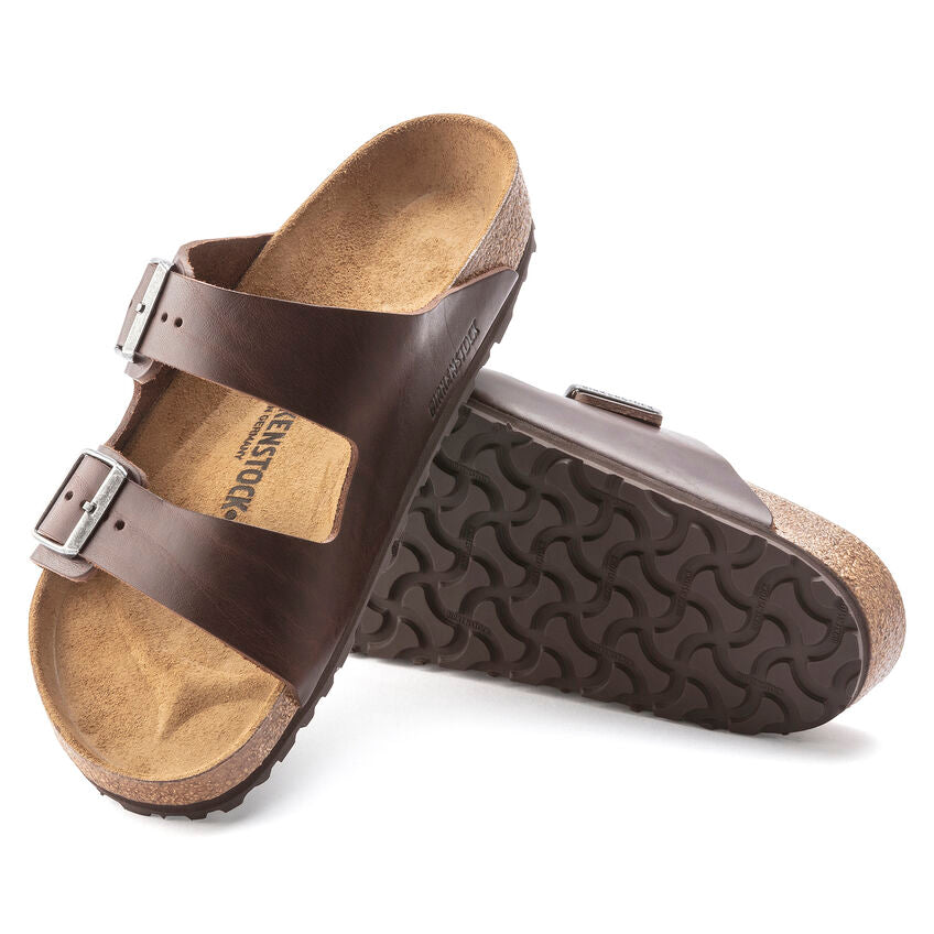 BIRKENSTOCK ARIZONA GRIP VINTAGE ROAST LEATHER REGULAR