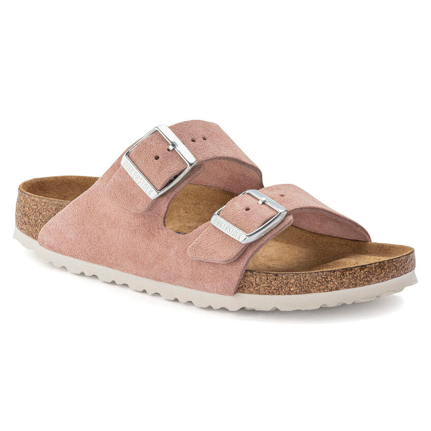 BIRKENSTOCK ARIZONA SOFT FOOTBED PINK CLAY SUEDE REGULAR