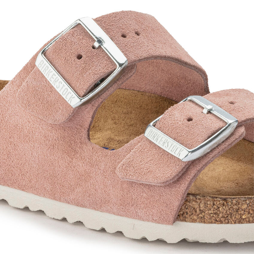 BIRKENSTOCK ARIZONA SOFT FOOTBED PINK CLAY SUEDE NARROW