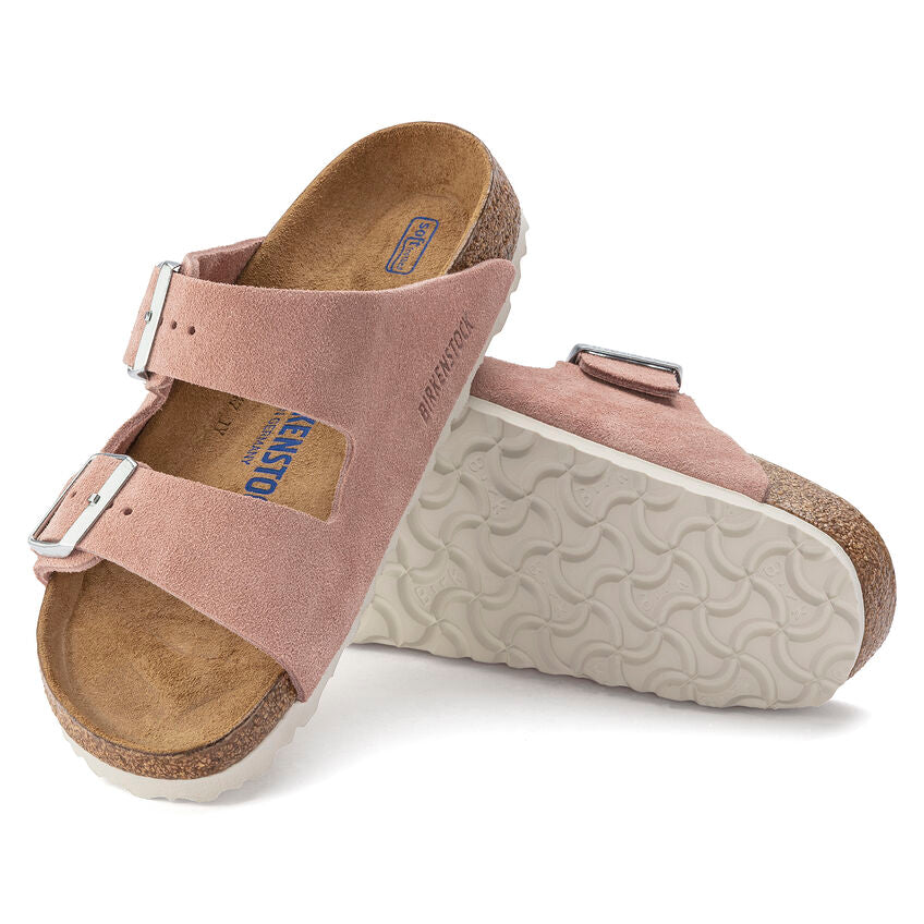 BIRKENSTOCK ARIZONA SOFT FOOTBED PINK CLAY SUEDE NARROW