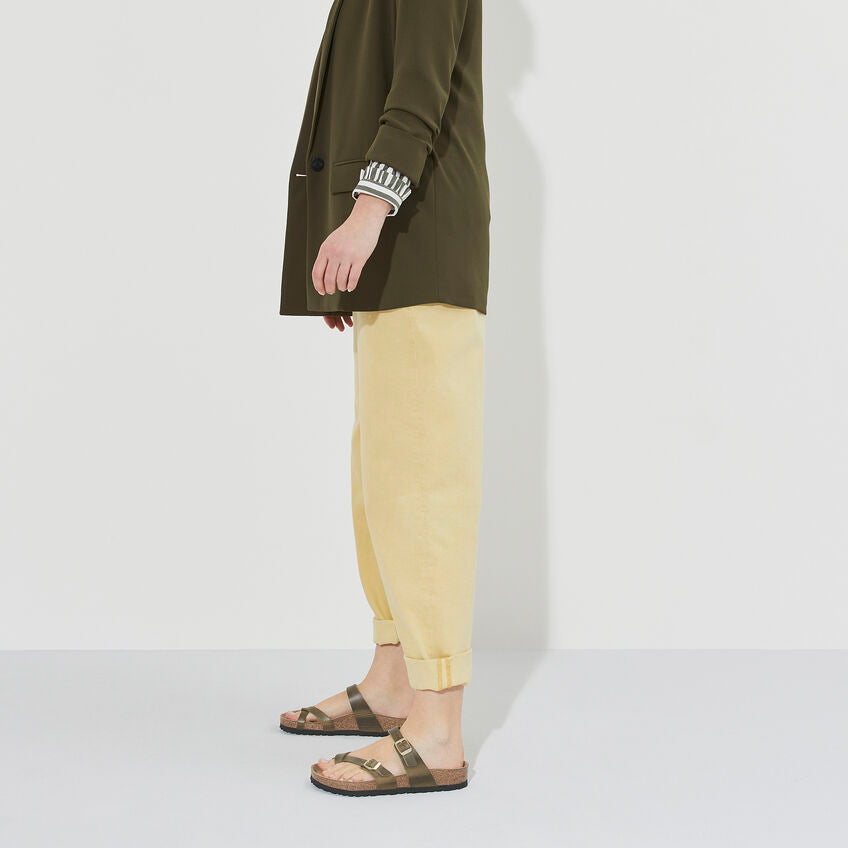 BIRKENSTOCK MAYARI GREEN OLIVE OIL LEATHER