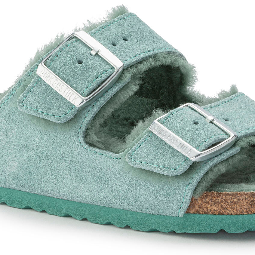 BIRKENSTOCK ARIZONA BERYL SHEARLING SUEDE NARROW