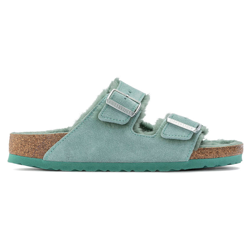 BIRKENSTOCK ARIZONA BERYL SHEARLING SUEDE NARROW