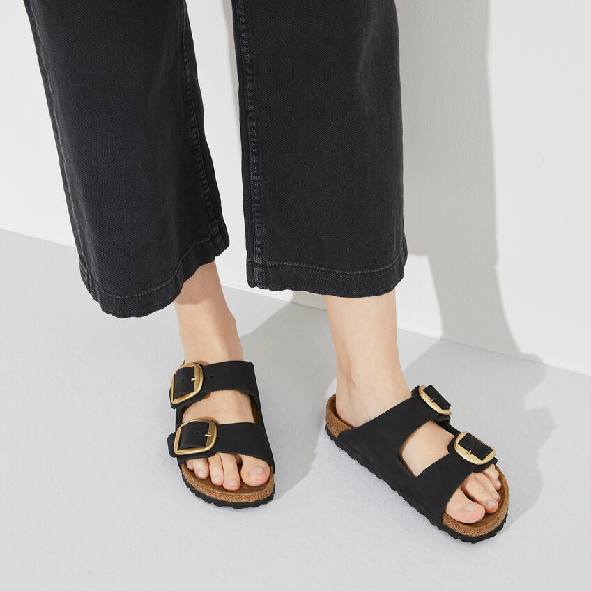 BIRKENSTOCK ARIZONA BIG BUCKLE BLACK NUBUCK REGULAR