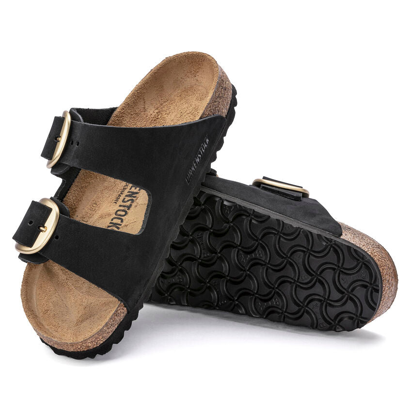 BIRKENSTOCK ARIZONA BIG BUCKLE BLACK NUBUCK REGULAR