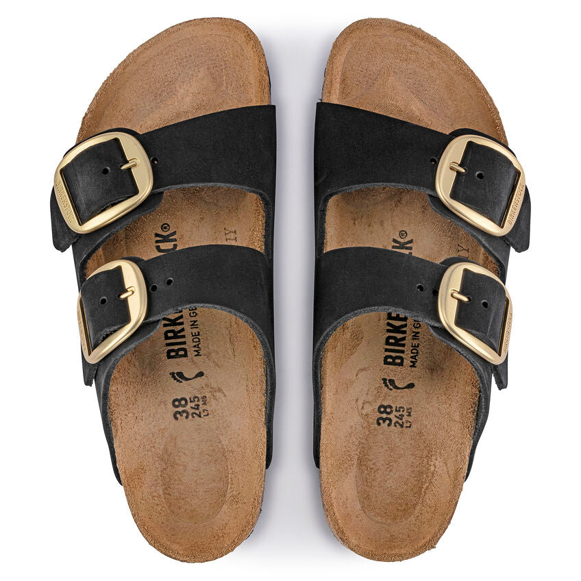 BIRKENSTOCK ARIZONA BIG BUCKLE BLACK NUBUCK REGULAR