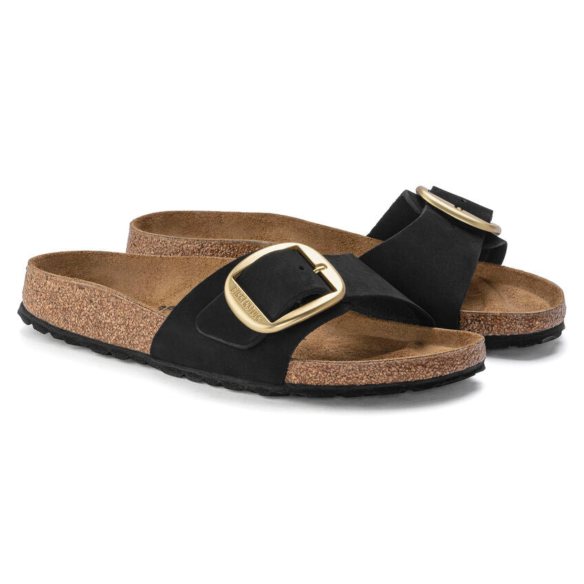 BIRKENSTOCK MADRID BIG BUCKLE BLACK NUBUCK NARROW