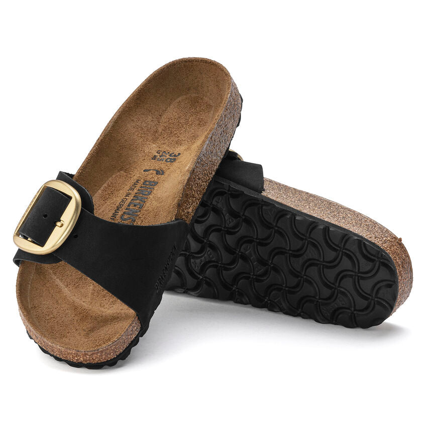 BIRKENSTOCK MADRID BIG BUCKLE BLACK NUBUCK NARROW