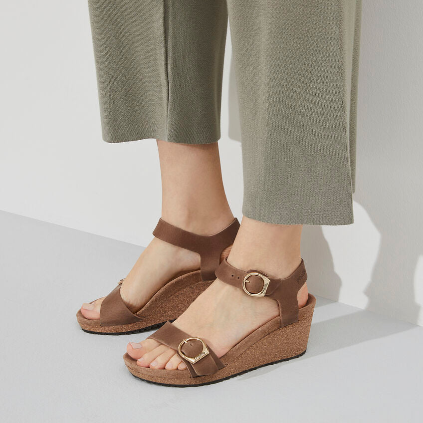 BIRKENSTOCK SOLEY COGNAC LEATHER NARROW