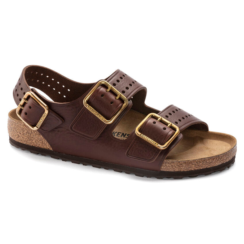 BIRKENSTOCK MILANO BOLD GAP VINTAGE ROAST LEATHER REGULAR