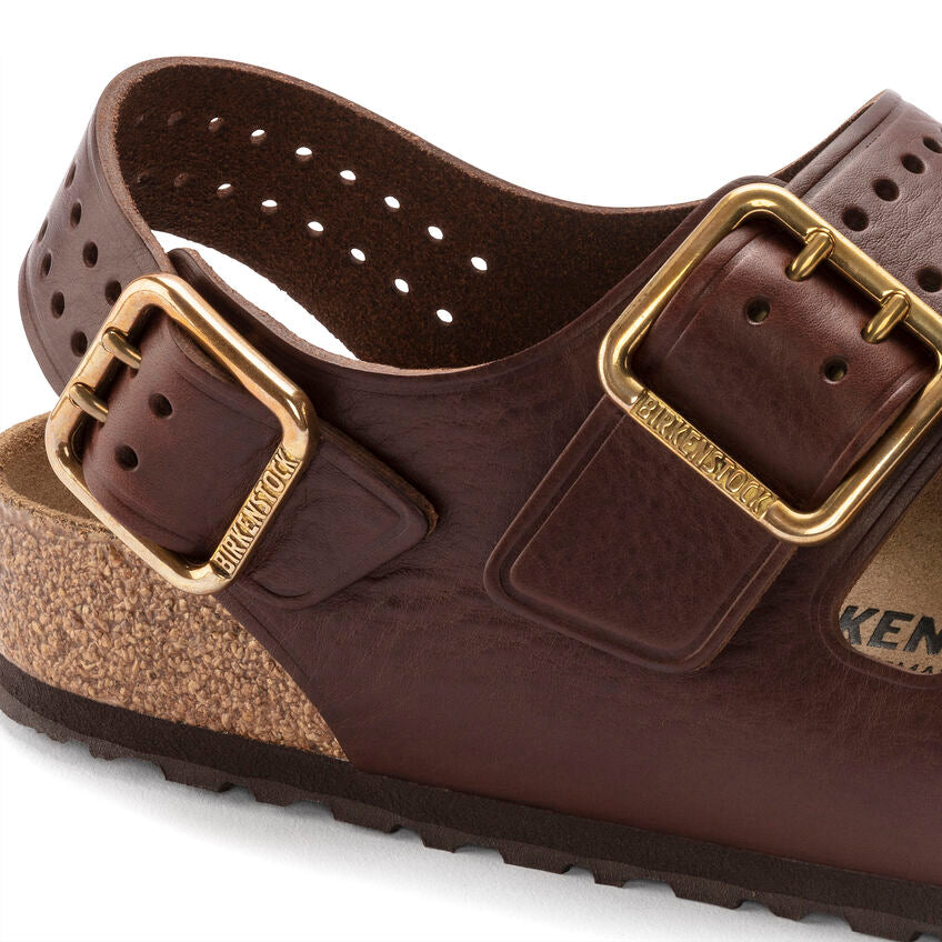 BIRKENSTOCK MILANO BOLD GAP VINTAGE ROAST LEATHER REGULAR