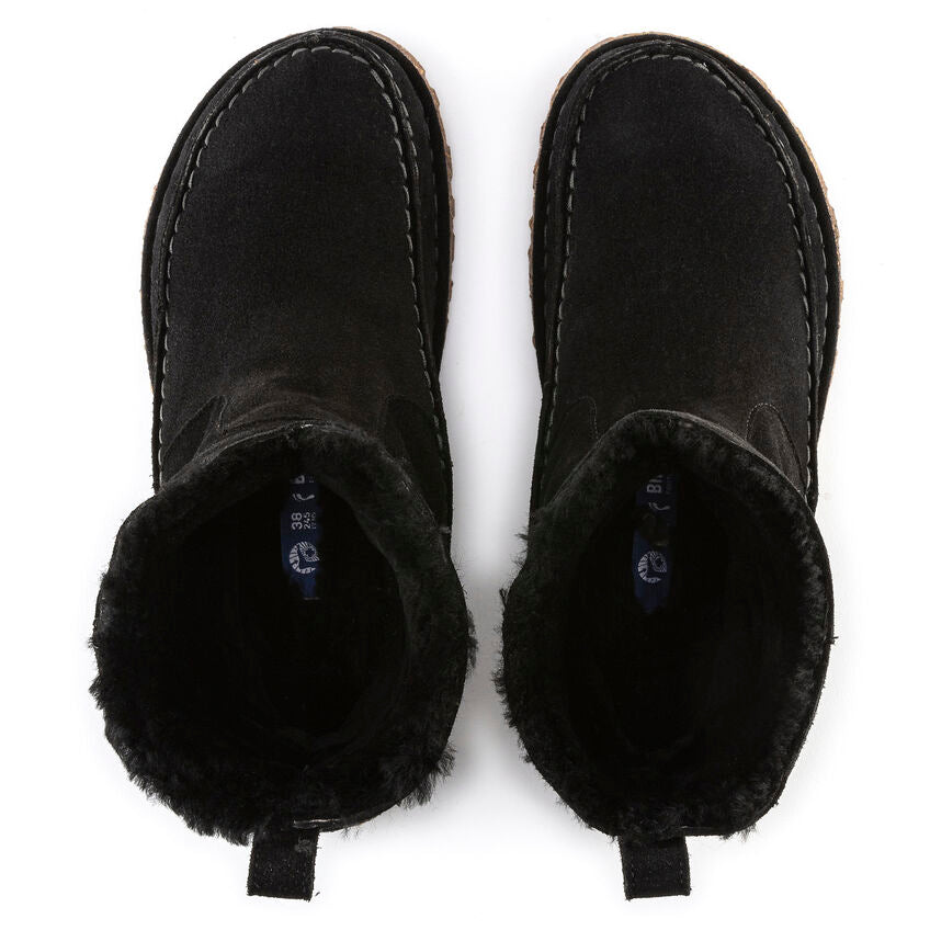 BIRKENSTOCK Lahti - Warm and Stylish Mid-High Boot with Deep Blue Footbed, Soft Suede, and Shearling Lining - Multiple Sizes & Colors