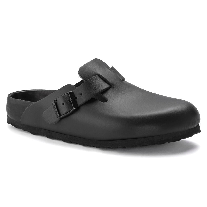 BIRKENSTOCK BOSTON EXQUISITE BLACK LEATHER REGULAR