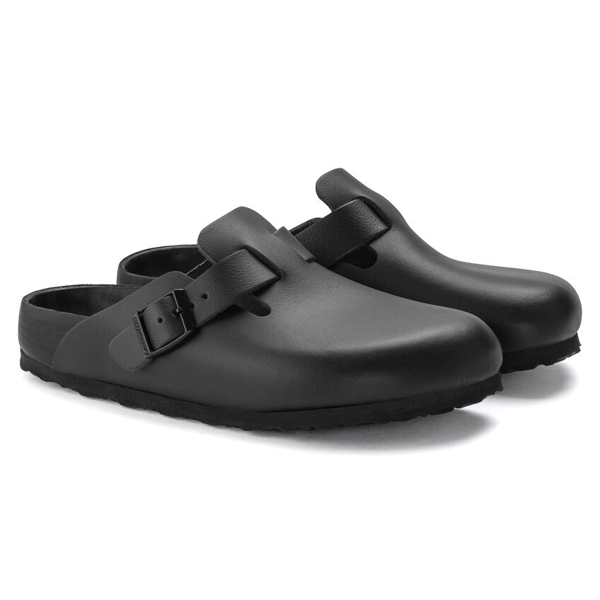 BIRKENSTOCK BOSTON EXQUISITE BLACK LEATHER REGULAR