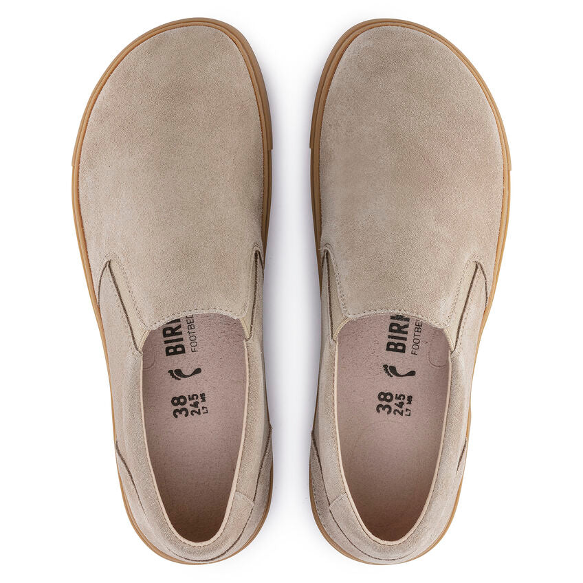 BIRKENSTOCK OSWEGO SANDCASTLE SUEDE NARROW