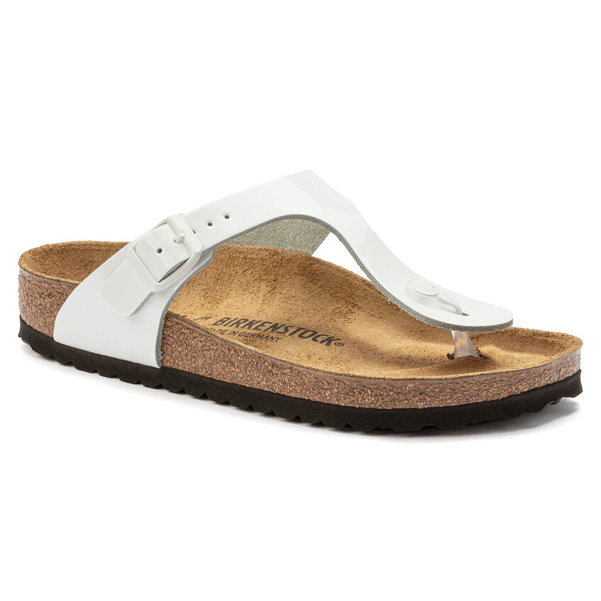 BIRKENSTOCK GIZEH WHITE PATENT LEATHER REGULAR