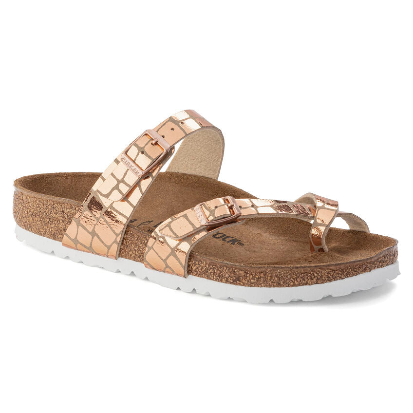 BIRKENSTOCK MAYARI GATOR GLEAM COPPER MICROFIBER REGULAR