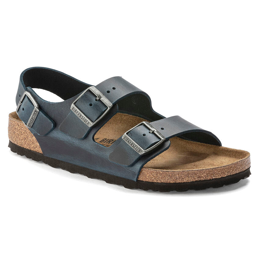 BIRKENSTOCK MILANO BLUE OIL LEATHER REGULAR