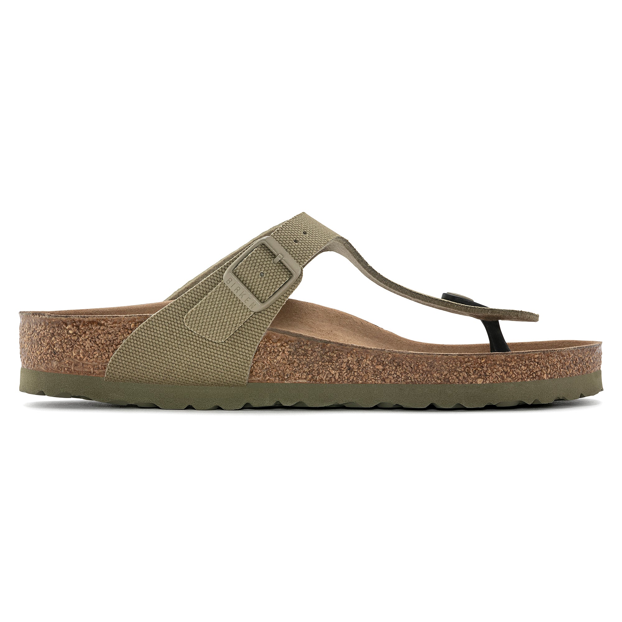 BIRKENSTOCK GIZEH VEGAN FADED KHAKI CANVAS REGULAR