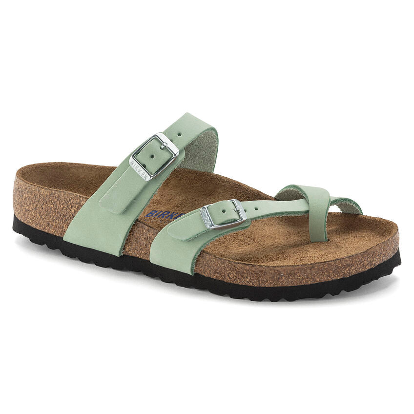 BIRKENSTOCK ARIZONA SOFT FOOTBED MATCHA NUBUCK REGULAR