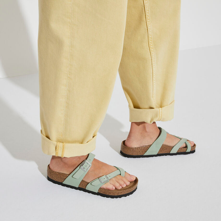 BIRKENSTOCK ARIZONA SOFT FOOTBED MATCHA NUBUCK REGULAR