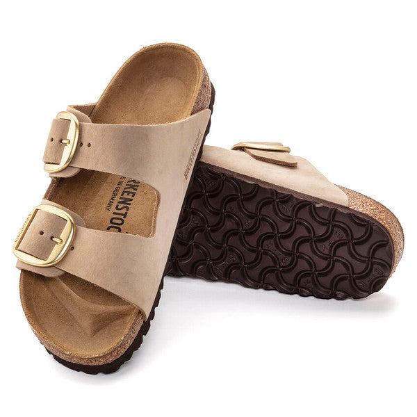 BIRKENSTOCK ARIZONA BIG BUCKLE SANDCASTLE NUBUCK REGULAR