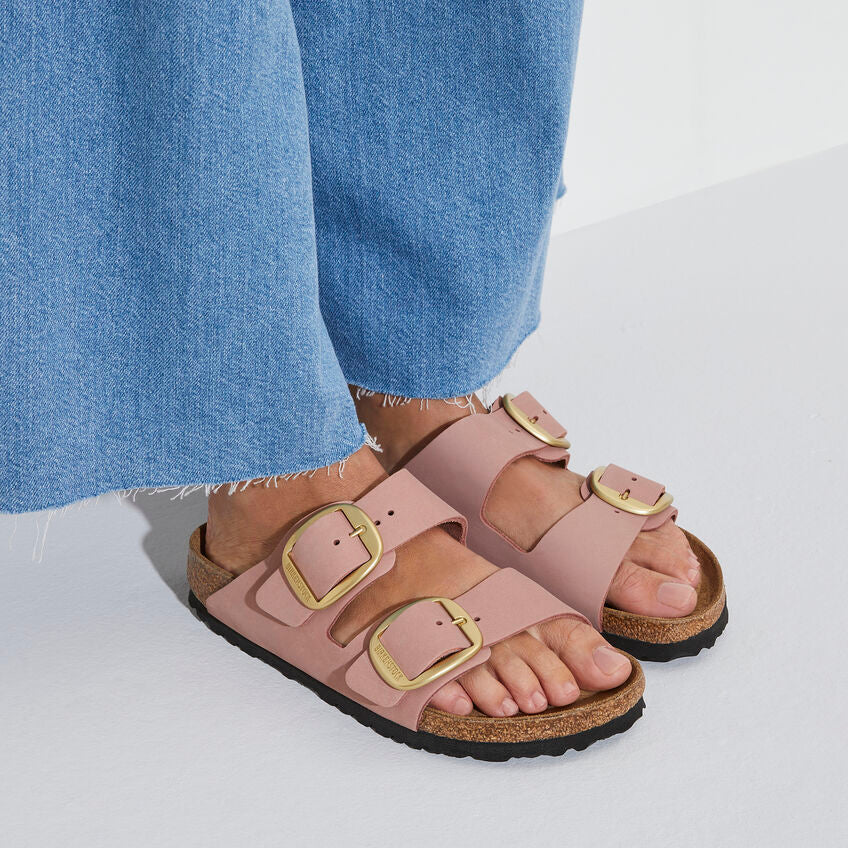 BIRKENSTOCK ARIZONA BIG BUCKLE OLD ROSE NUBUCK NARROW